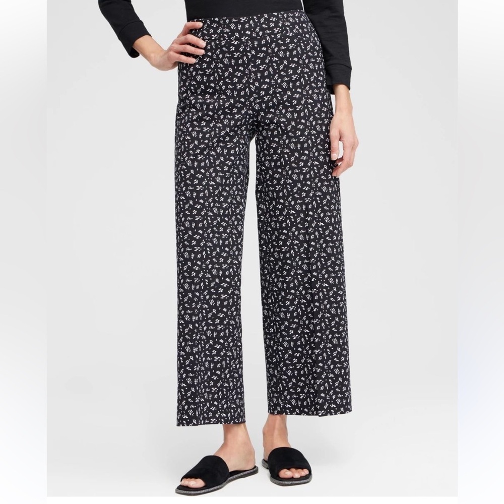 Brigitte Line Print Wide Leg Crops 6p